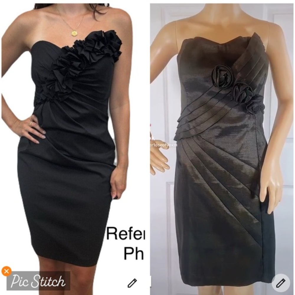 INC International Concepts Stretchy Roses Accent Satin Dress